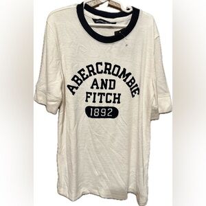 Abercrombie & Fitch Women’s Classic Logo Cream Tee - NWT- Size XS